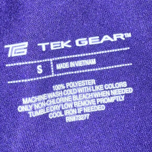 Tek Gear Purple Black Geometric Print Capri Leggings Athletic Compression Small - Picture 6 of 16